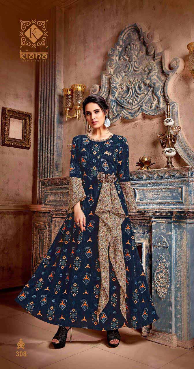 Vintage Vol-3 Kiana Fashion Launch Rayon Long Kurti Vintage Vol-3 Kiana Fashion Launch Rayon Long Kurti